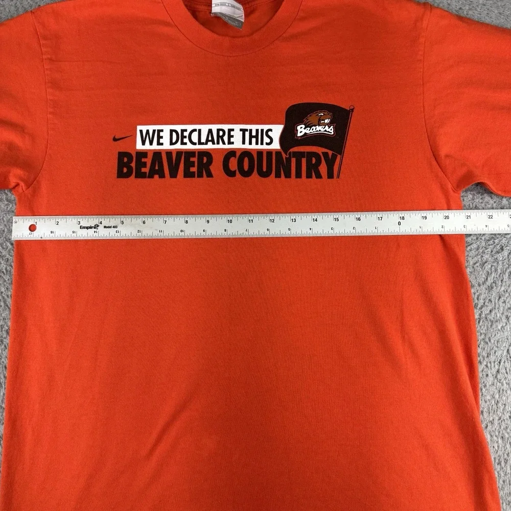 Oregon State Beavers Vintage Shirt Y2k Beaver Country Swoosh Orange Men's Size M